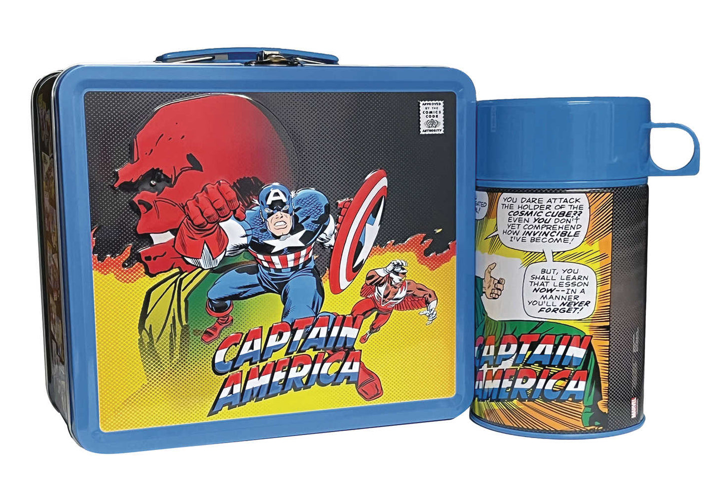 Tin Titans Captain America Classic Previews Exclusive Lunch Box W/Bev