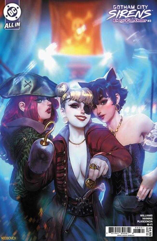 Gotham City Sirens Unfit For Orbit #3 (Of 5) Cover B Noobovich Card Stock Variant