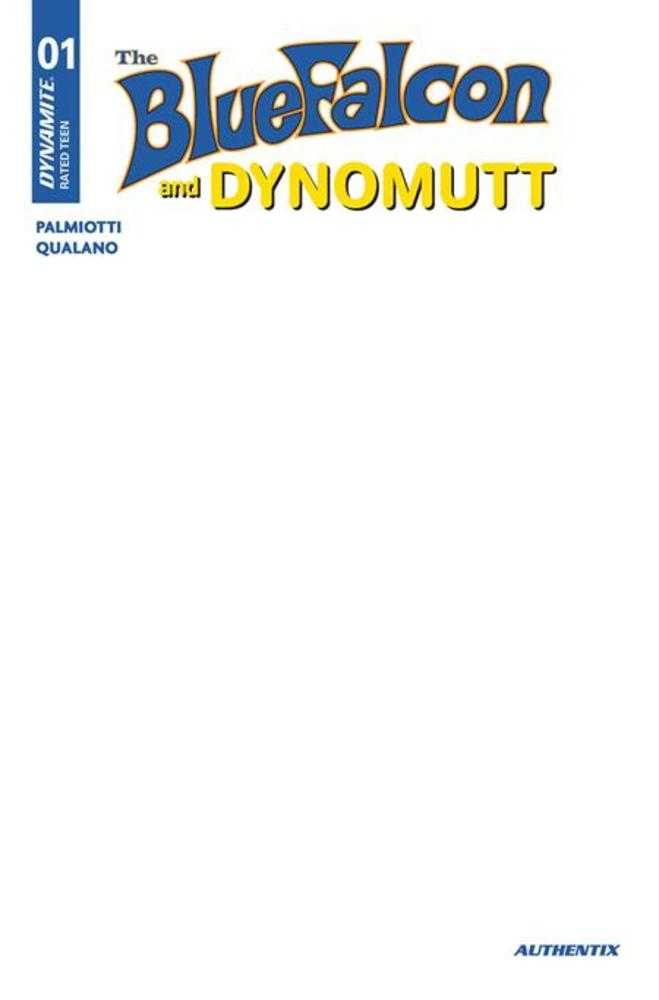 Blue Falcon & Dynomutt #1 Cover I Blank Authentix Variant
