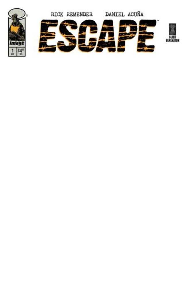 Escape #1 Cover G Blank Sketch Variant