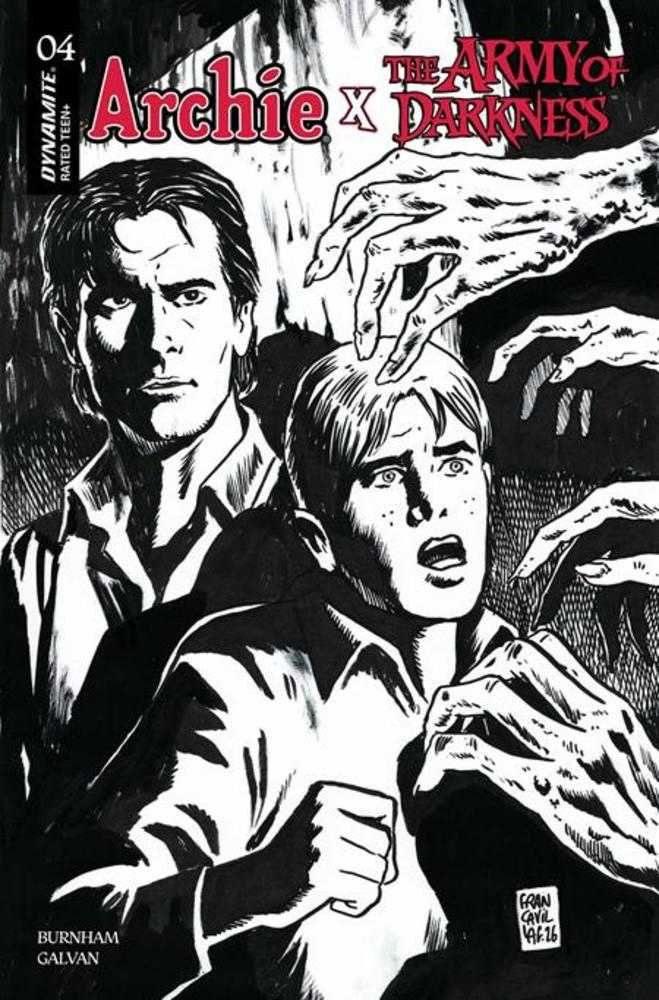 Archie X Army Of Darkness #4 Cover K Francesco Francavilla Line Art Variant