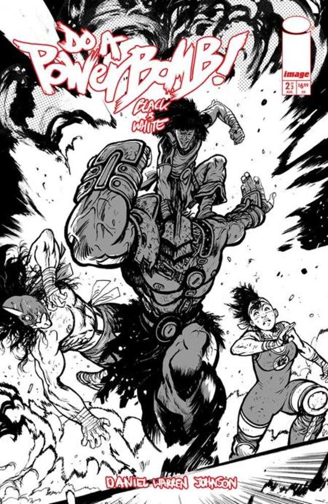 Do A Powerbomb Black And White #2 (Of 3) Cover C Daniel Warren Johnson Action Variant