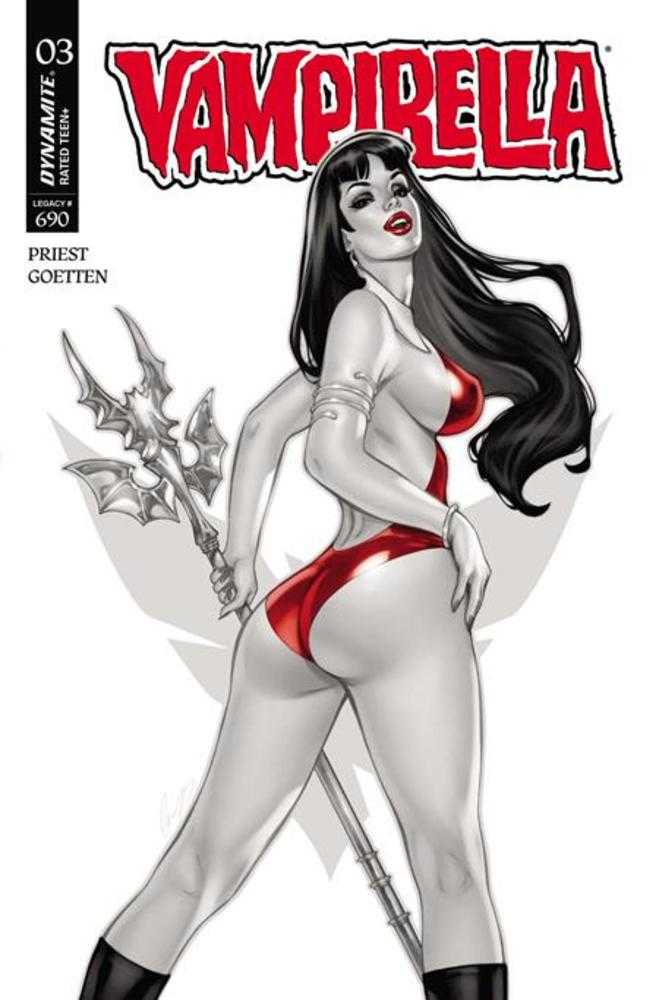 Vampirella (2026) #3 Cover Q Inc 1:7 Elias Chatzoudis Bw Variant