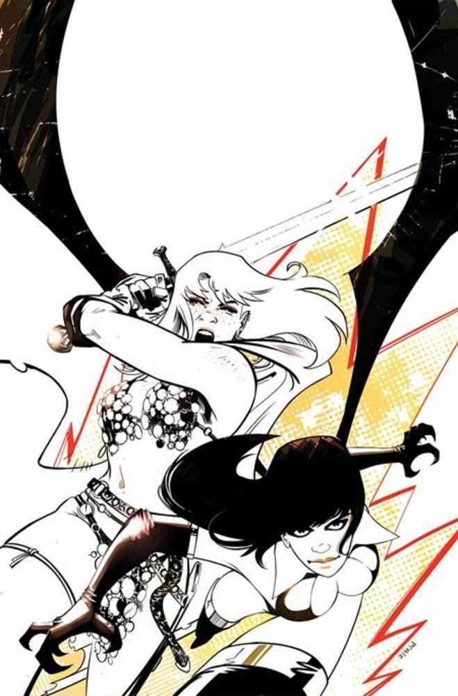 Vampirella vs Red Sonja Red City #1 Cover M 1 in 10 Sebastian Piriz Line Art Full Art Variant