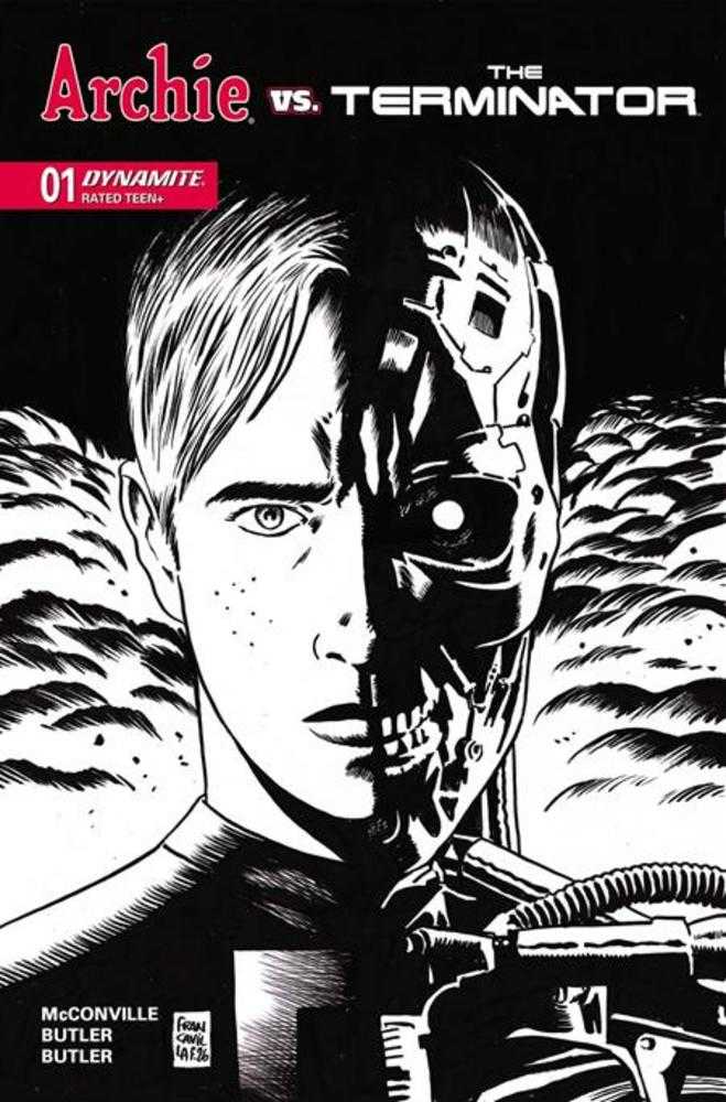 Archie vs The Terminator #1 Cover O 1 in 25 Francesco Francavilla Line Art Variant