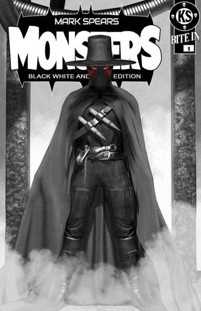 Mark Spears Monsters #1 7 Th Printing Black White & Dead Edition Cover F 1 in 100 Mark Spears Absolute Batman #1 Homage Metal Variant