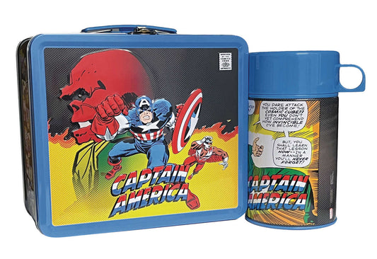 Tin Titans Captain America Classic Previews Exclusive Lunch Box W/Bev