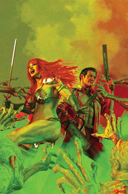 Red Sonja vs Aod #1 Cover W Foc 15 Copy Variant Edition Spears Green Virg