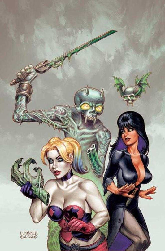 Harley Quinn X Elvira #3 Cover I Inc 1:15 Joseph Michael Linsner Full Art Variant