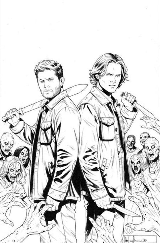 Supernatural #4 Cover H Inc 1:15 Andrea Broccardo Line Art Full Art Variant