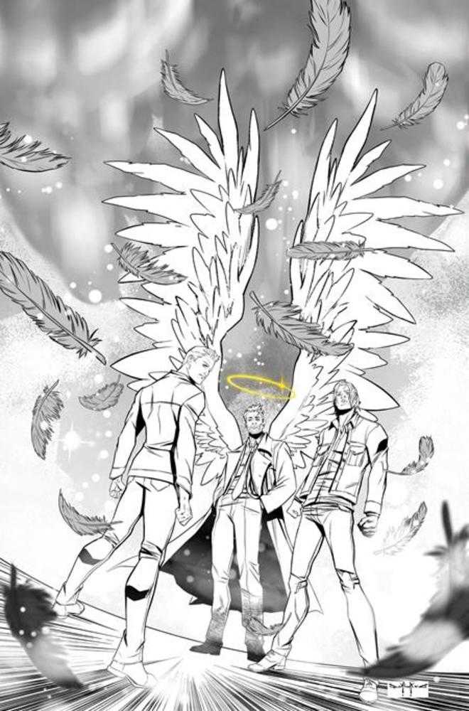 Supernatural Special Castiel #1 (One Shot) Cover I Inc 1:15 Pasquale Qualano Line Art Full Art Variant