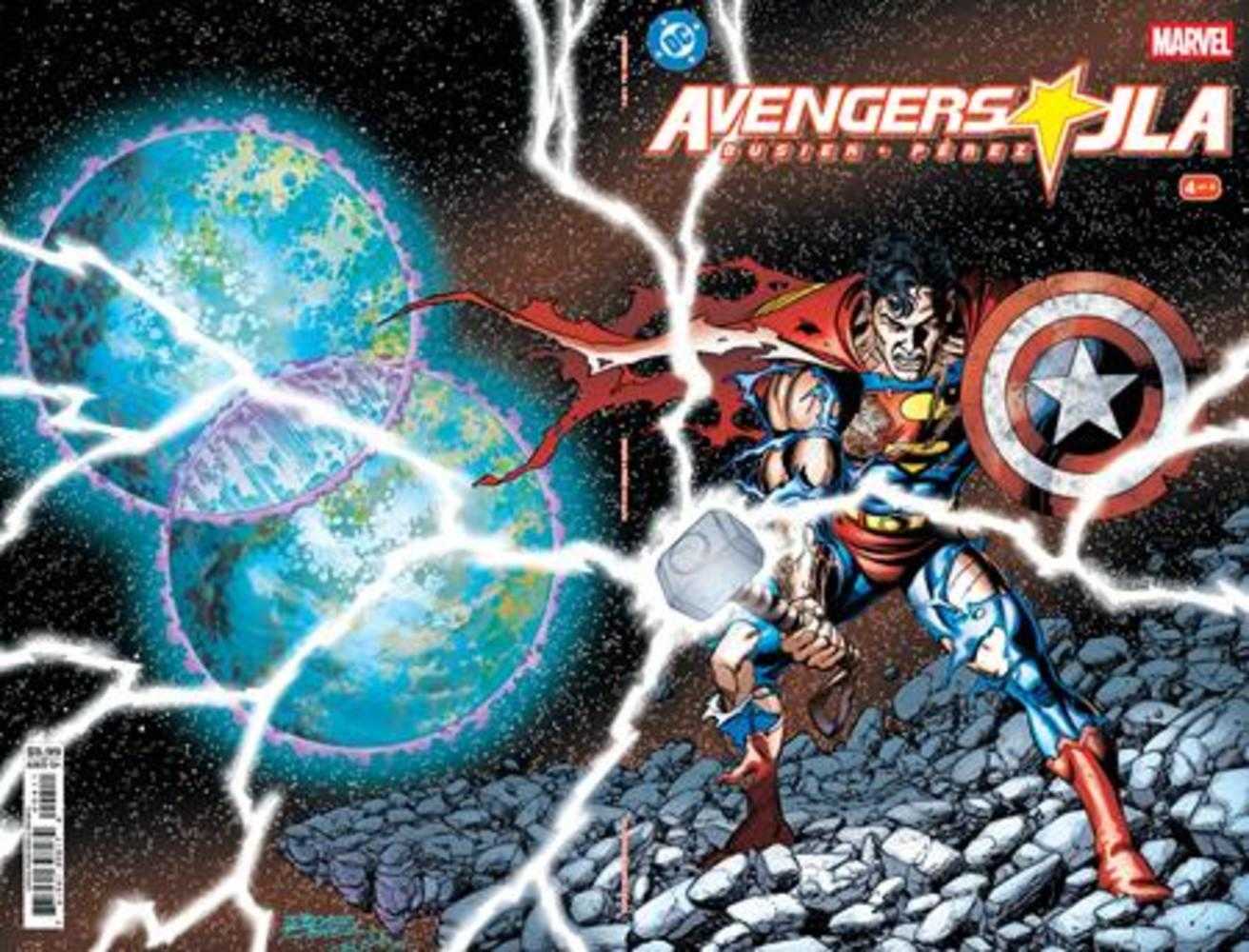 Avengers JLA #4 Facsimile Edition Cover A George Perez Wraparound