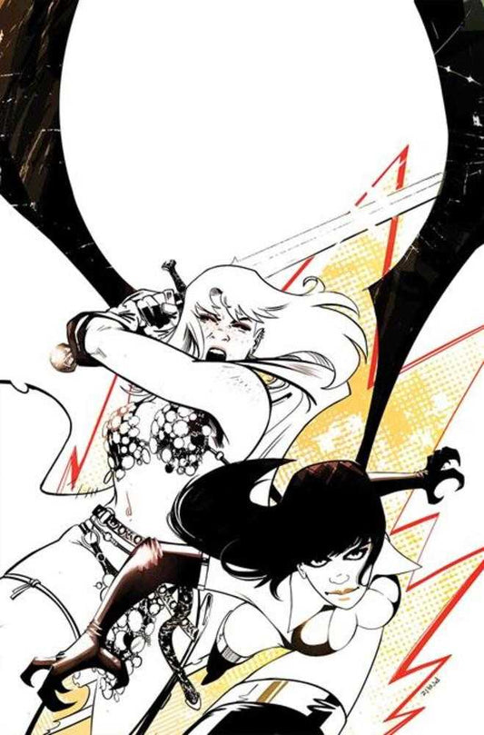 Vampirella vs Red Sonja Red City #1 Cover M 1 in 10 Sebastian Piriz Line Art Full Art Variant