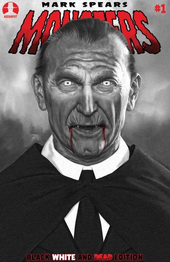 Mark Spears Monsters #1 7 Th Printing Black White & Dead Edition Cover E 1 in 25  Mark Spears Hungry For Blood Variant