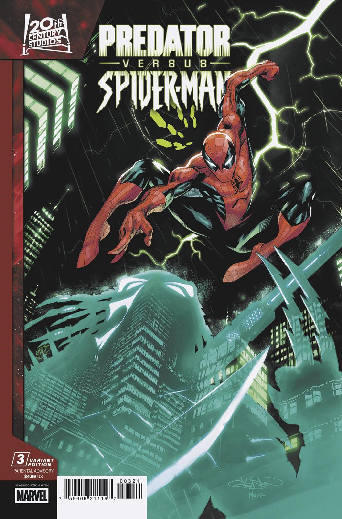 Predator vs Spider-Man #3 (Of 4) Patrick Gleason Variant