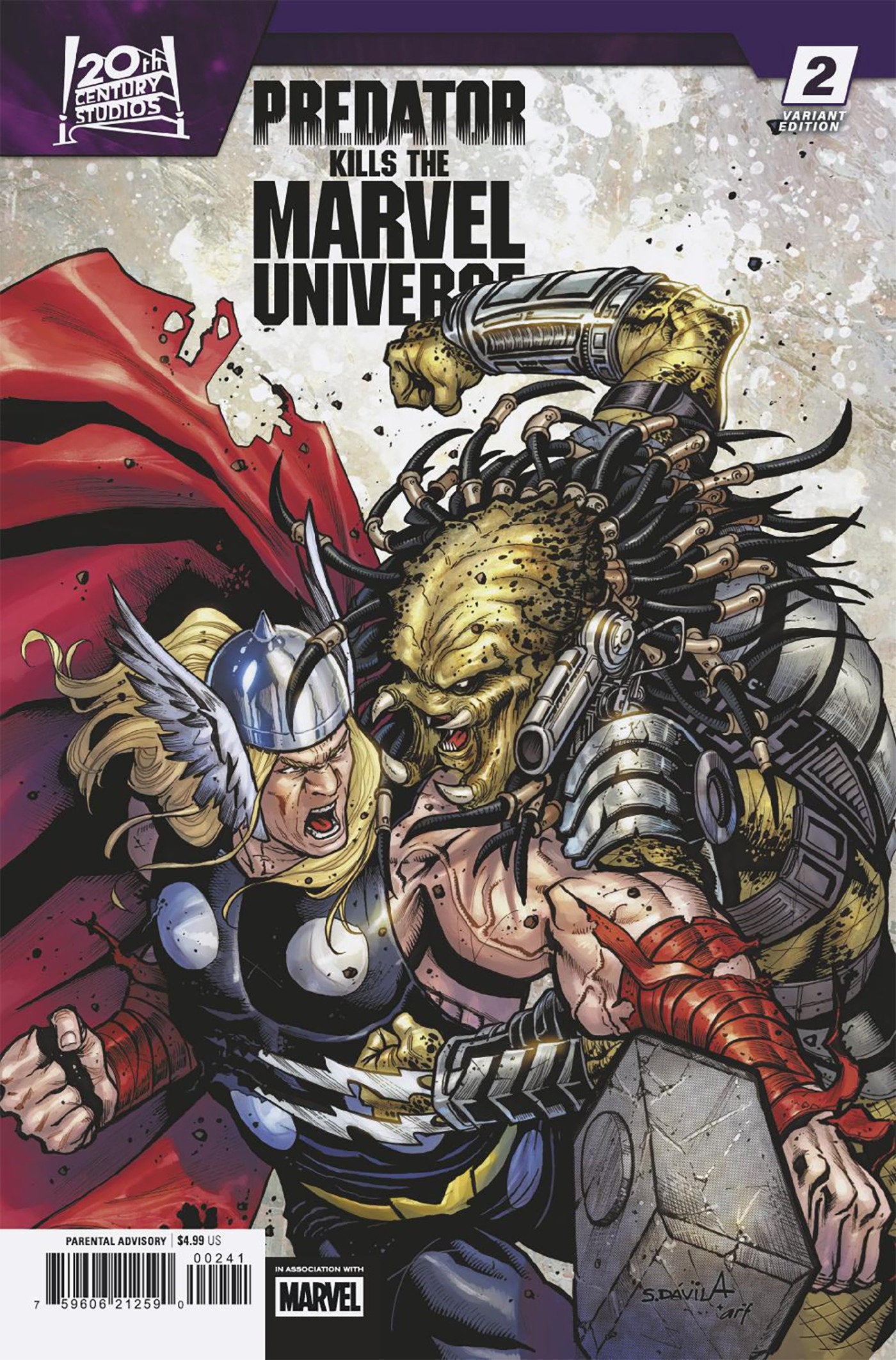 Predator Kills The Marvel Universe #2 Sergio Davila Variant